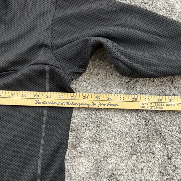 Salomon Quarter Zip Pullover Men's Large Black Motomesh Waffle Knit Long Sleeve - Picture 7 of 13